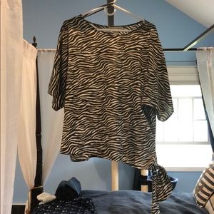 Michael Kors zebra stripe blouse